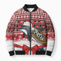 New Zealand Dolphin Terehu Christmas Bomber Puffer Jacket Maori Inspired Knitted Patterns