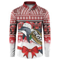 New Zealand Dolphin Terehu Christmas Button Sweatshirt Maori Inspired Knitted Patterns