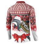 New Zealand Dolphin Terehu Christmas Button Sweatshirt Maori Inspired Knitted Patterns