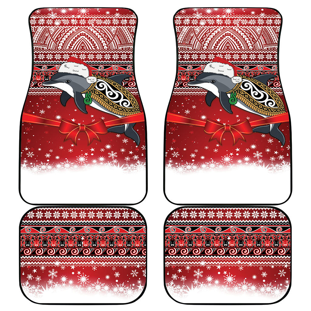 New Zealand Dolphin Terehu Christmas Car Mats Maori Inspired Knitted Patterns
