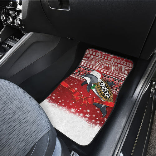 New Zealand Dolphin Terehu Christmas Car Mats Maori Inspired Knitted Patterns