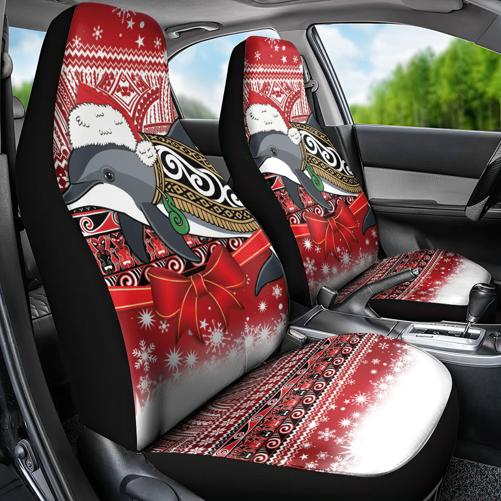 New Zealand Dolphin Terehu Christmas Car Seat Cover Maori Inspired Knitted Patterns