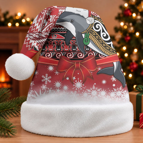 New Zealand Dolphin Terehu Christmas Santa Hat Maori Inspired Knitted Patterns