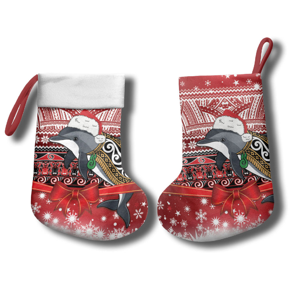 New Zealand Dolphin Terehu Christmas Stocking Maori Inspired Knitted Patterns