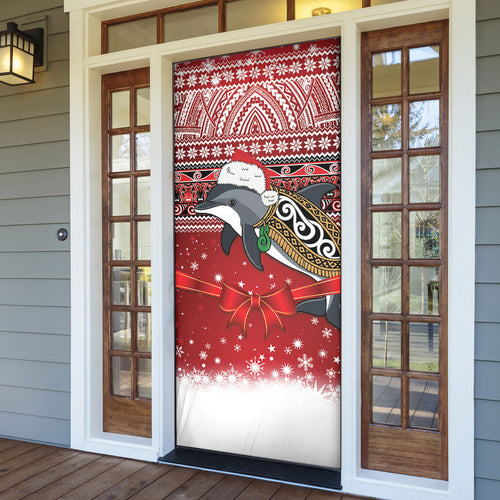 New Zealand Dolphin Terehu Christmas Door Cover Maori Inspired Knitted Patterns