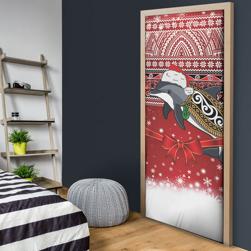 New Zealand Dolphin Terehu Christmas Door Cover Maori Inspired Knitted Patterns