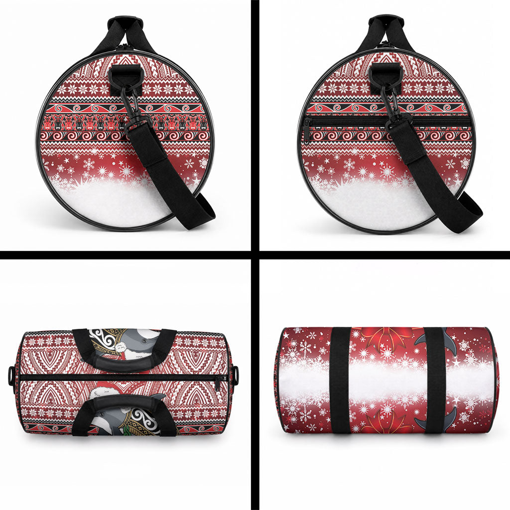 New Zealand Dolphin Terehu Christmas Duffle Bag Maori Inspired Knitted Patterns