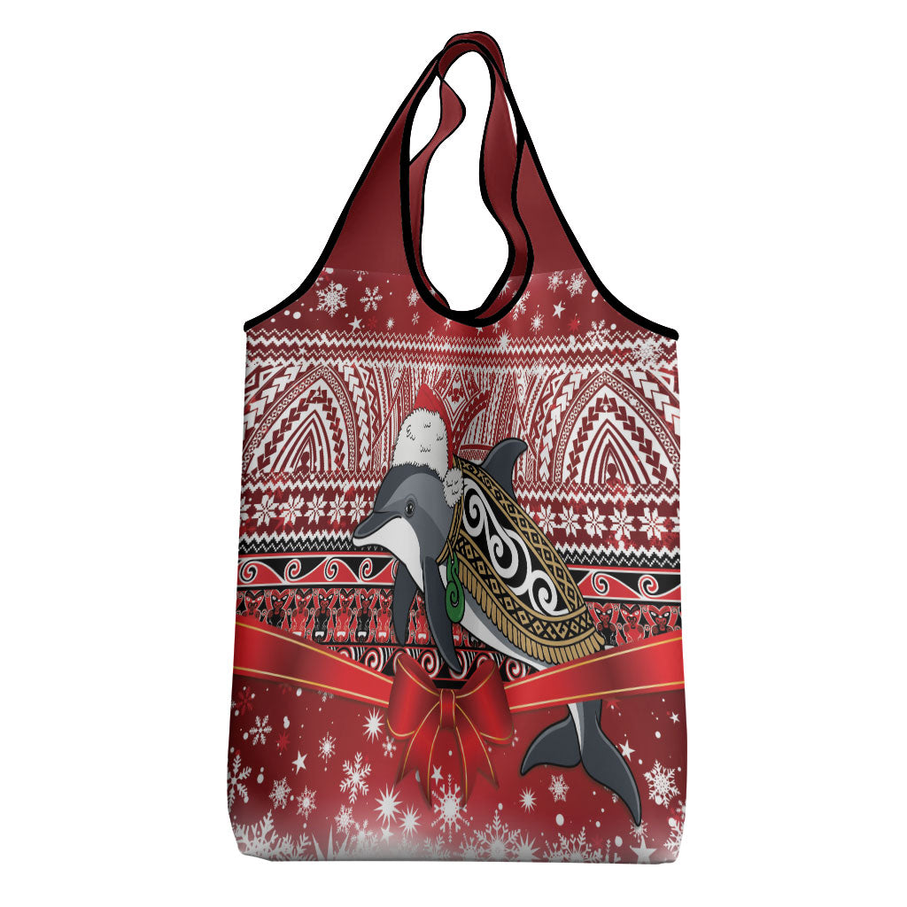 New Zealand Dolphin Terehu Christmas Grocery Bag Maori Inspired Knitted Patterns