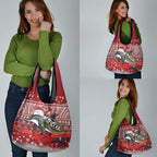 New Zealand Dolphin Terehu Christmas Grocery Bag Maori Inspired Knitted Patterns