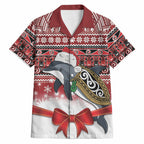New Zealand Dolphin Terehu Christmas Hawaiian Shirt Maori Inspired Knitted Patterns