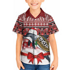 New Zealand Dolphin Terehu Christmas Hawaiian Shirt Maori Inspired Knitted Patterns