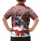 New Zealand Dolphin Terehu Christmas Hawaiian Shirt Maori Inspired Knitted Patterns