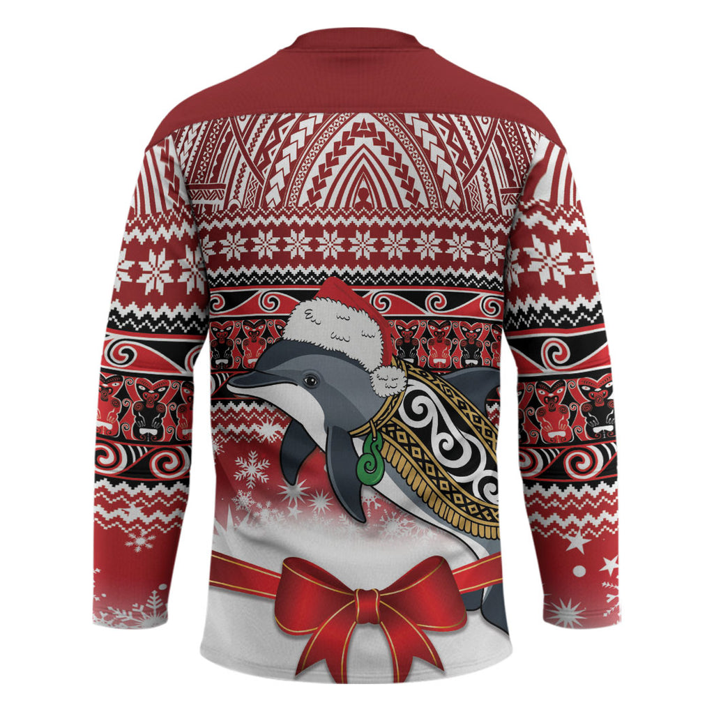 New Zealand Dolphin Terehu Christmas Hockey Jersey Maori Inspired Knitted Patterns