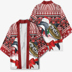 New Zealand Dolphin Terehu Christmas Kimono Maori Inspired Knitted Patterns