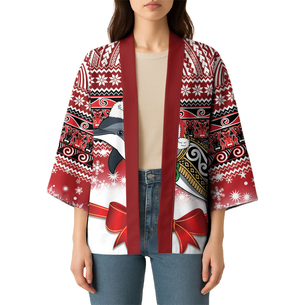 New Zealand Dolphin Terehu Christmas Kimono Maori Inspired Knitted Patterns