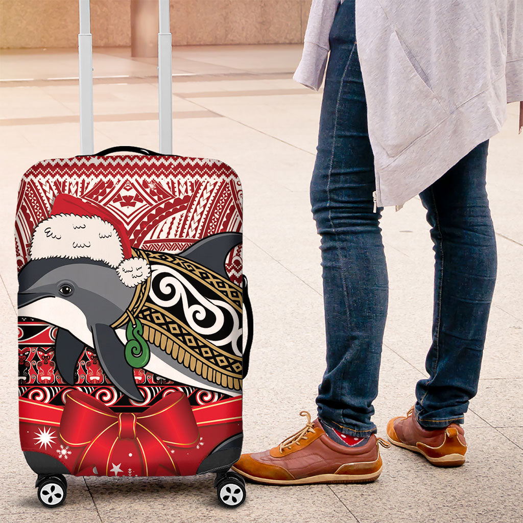 New Zealand Dolphin Terehu Christmas Luggage Cover Maori Inspired Knitted Patterns