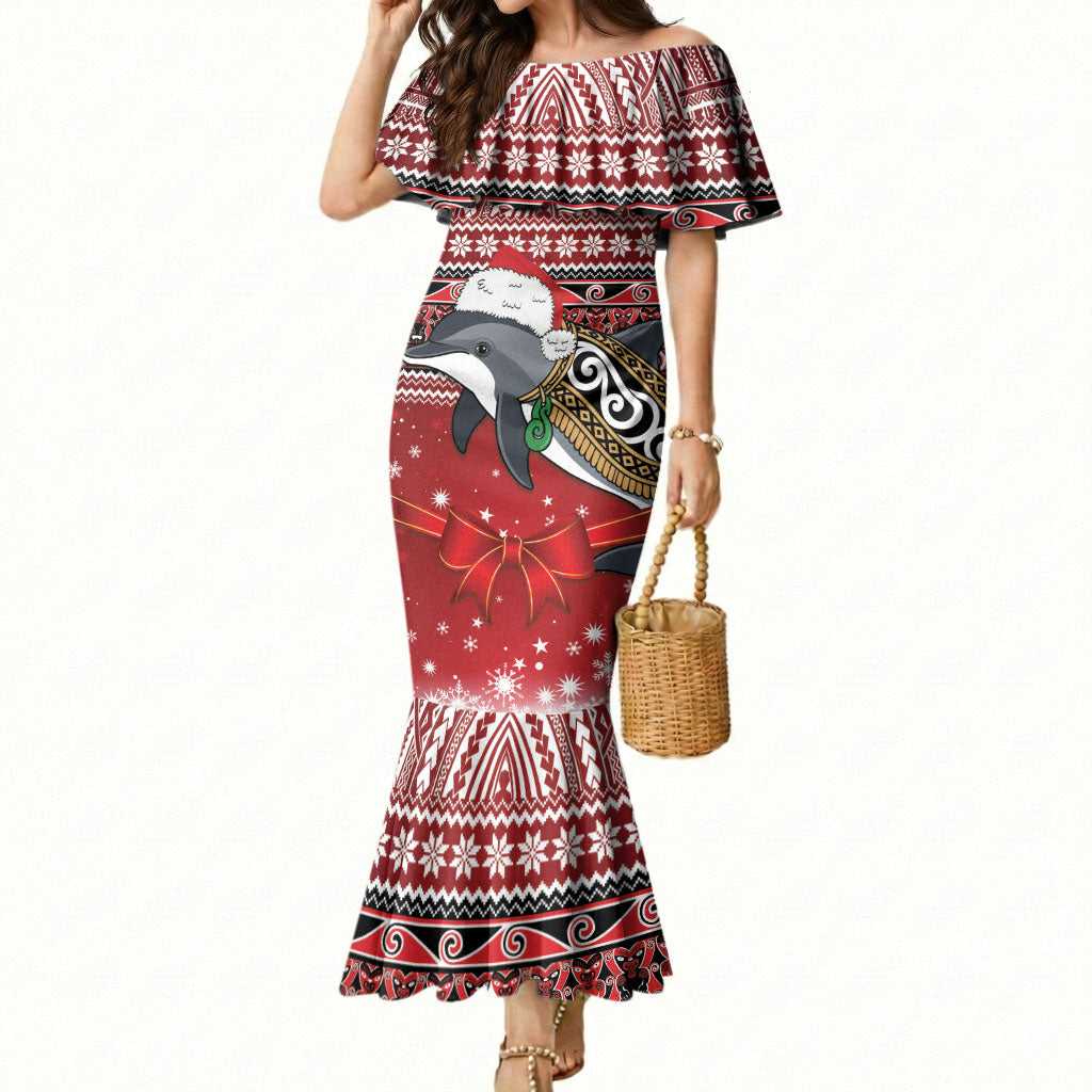 New Zealand Dolphin Terehu Christmas Mermaid Dress Maori Inspired Knitted Patterns