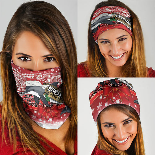 New Zealand Dolphin Terehu Christmas Neck Gaiter Maori Inspired Knitted Patterns