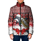 New Zealand Dolphin Terehu Christmas Padded Jacket Maori Inspired Knitted Patterns