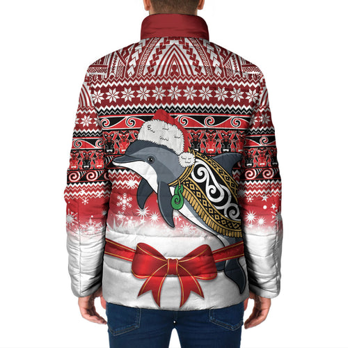 New Zealand Dolphin Terehu Christmas Padded Jacket Maori Inspired Knitted Patterns