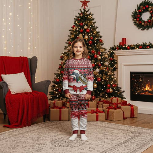New Zealand Dolphin Terehu Christmas Pajama Set Maori Inspired Knitted Patterns
