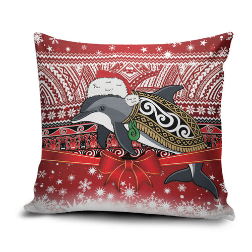 New Zealand Dolphin Terehu Christmas Pillow Cover Maori Inspired Knitted Patterns