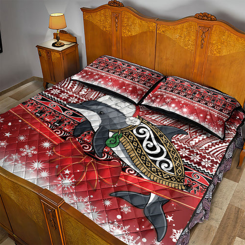 New Zealand Dolphin Terehu Christmas Quilt Bed Set Maori Inspired Knitted Patterns
