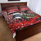 New Zealand Dolphin Terehu Christmas Quilt Bed Set Maori Inspired Knitted Patterns