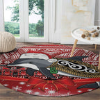 New Zealand Dolphin Terehu Christmas Round Carpet Maori Inspired Knitted Patterns