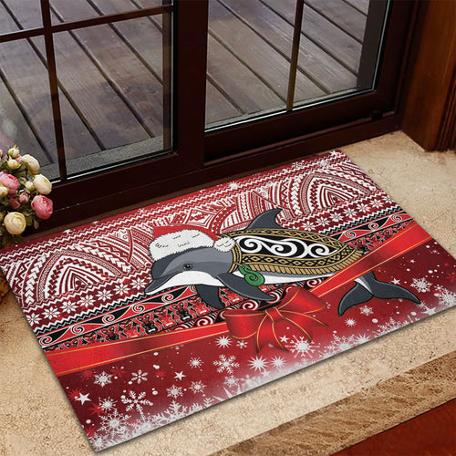 New Zealand Dolphin Terehu Christmas Rubber Doormat Maori Inspired Knitted Patterns