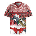 New Zealand Dolphin Terehu Christmas Rugby Jersey Maori Inspired Knitted Patterns