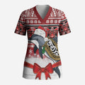 New Zealand Dolphin Terehu Christmas Scrub Top Maori Inspired Knitted Patterns