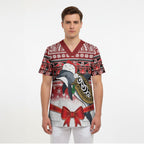 New Zealand Dolphin Terehu Christmas Scrub Top Maori Inspired Knitted Patterns