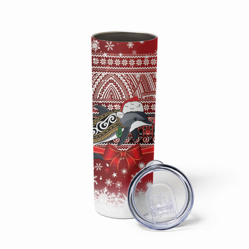 New Zealand Dolphin Terehu Christmas Skinny Tumbler Maori Inspired Knitted Patterns