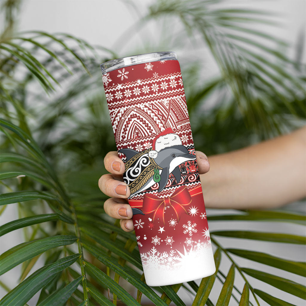 New Zealand Dolphin Terehu Christmas Skinny Tumbler Maori Inspired Knitted Patterns
