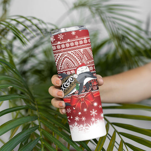 New Zealand Dolphin Terehu Christmas Skinny Tumbler Maori Inspired Knitted Patterns
