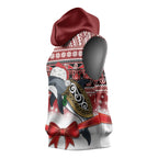 New Zealand Dolphin Terehu Christmas Sleeveless Hoodie Maori Inspired Knitted Patterns