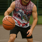 New Zealand Dolphin Terehu Christmas Sleeveless Hoodie Maori Inspired Knitted Patterns