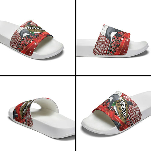 New Zealand Dolphin Terehu Christmas Slide Sandals Maori Inspired Knitted Patterns