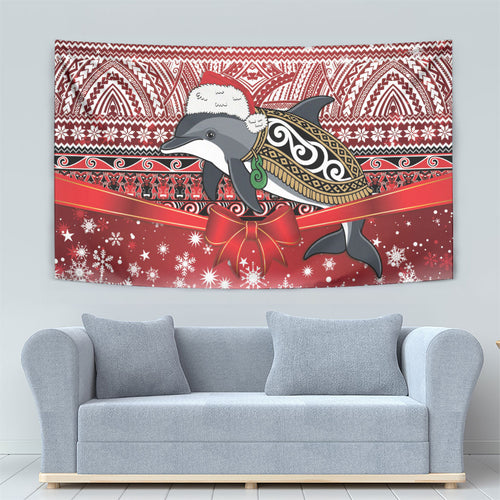 New Zealand Dolphin Terehu Christmas Tapestry Maori Inspired Knitted Patterns