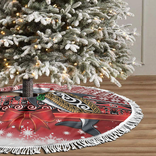 New Zealand Dolphin Terehu Christmas Tree Skirt Maori Inspired Knitted Patterns