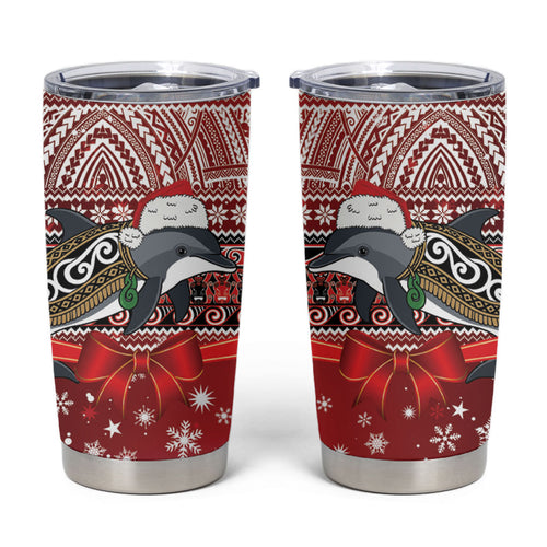 New Zealand Dolphin Terehu Christmas Tumbler Cup Maori Inspired Knitted Patterns