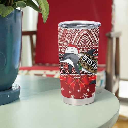 New Zealand Dolphin Terehu Christmas Tumbler Cup Maori Inspired Knitted Patterns