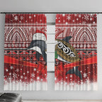 New Zealand Dolphin Terehu Christmas Window Curtain Maori Inspired Knitted Patterns