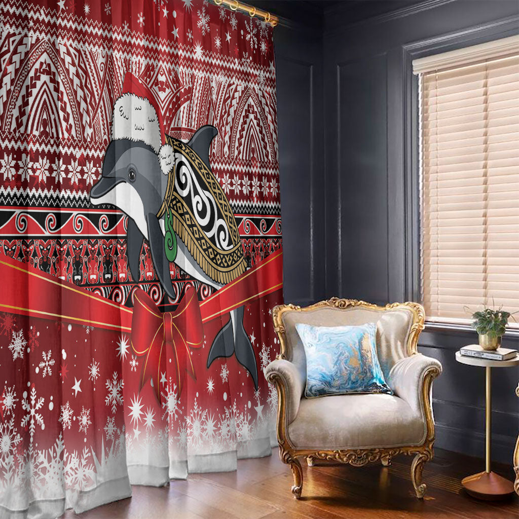 New Zealand Dolphin Terehu Christmas Window Curtain Maori Inspired Knitted Patterns