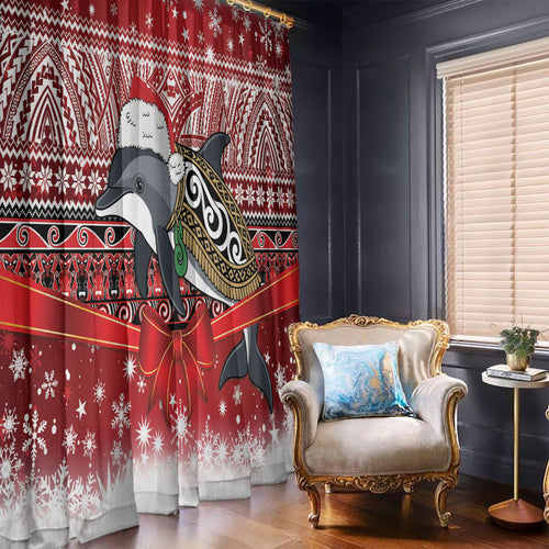 New Zealand Dolphin Terehu Christmas Window Curtain Maori Inspired Knitted Patterns