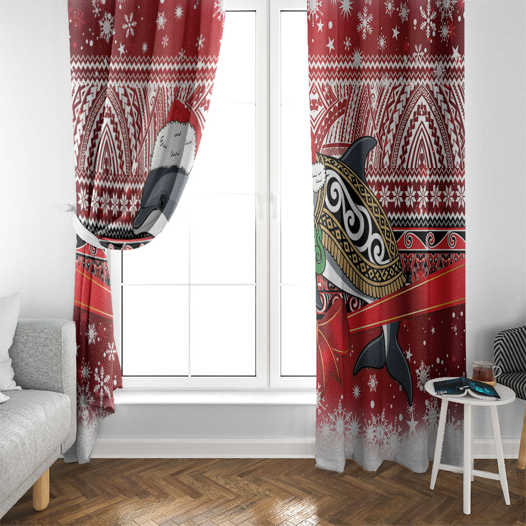 New Zealand Dolphin Terehu Christmas Window Curtain Maori Inspired Knitted Patterns