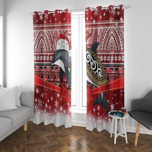 New Zealand Dolphin Terehu Christmas Window Curtain Maori Inspired Knitted Patterns