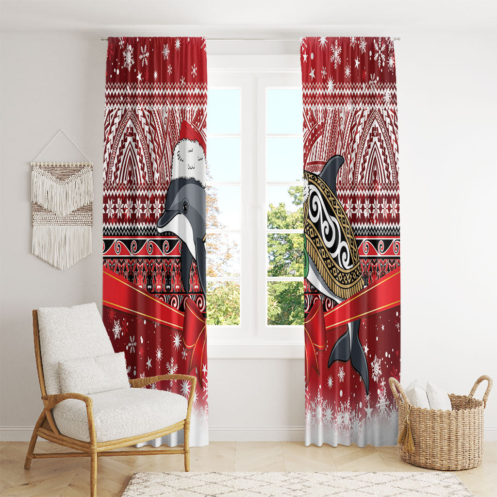 New Zealand Dolphin Terehu Christmas Window Curtain Maori Inspired Knitted Patterns