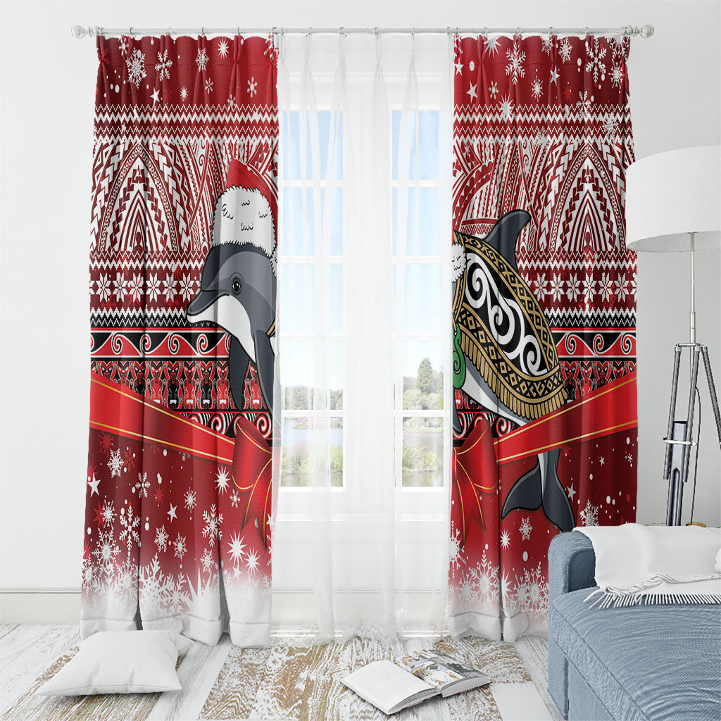 New Zealand Dolphin Terehu Christmas Window Curtain Maori Inspired Knitted Patterns